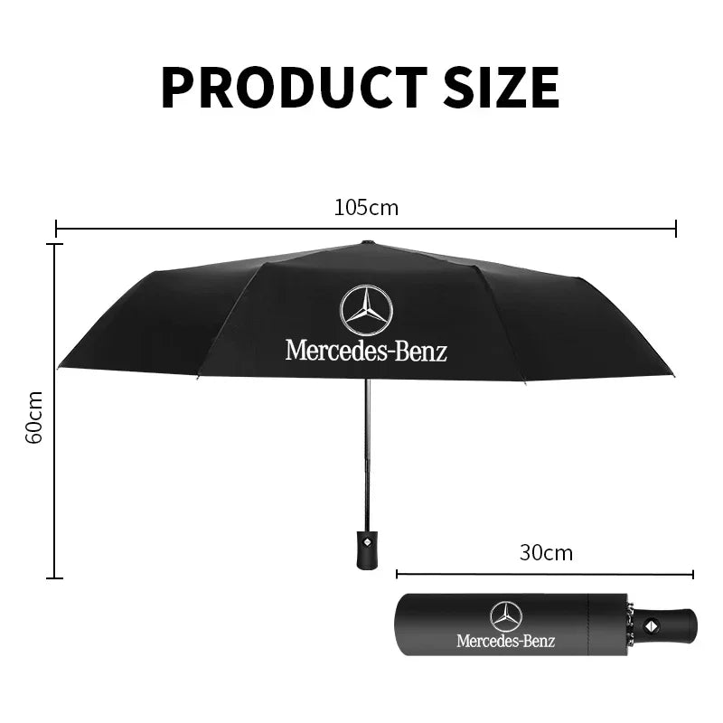 Faltbarer Auto-Sonnenschutz-Regenschirm für Mercedes-Benz – winddicht & wasserdicht