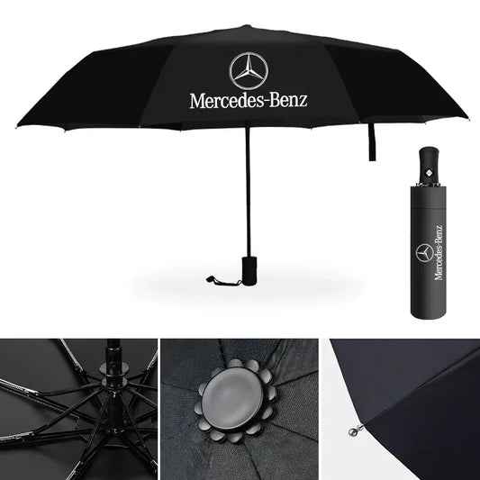 Faltbarer Auto-Sonnenschutz-Regenschirm für Mercedes-Benz – winddicht & wasserdicht