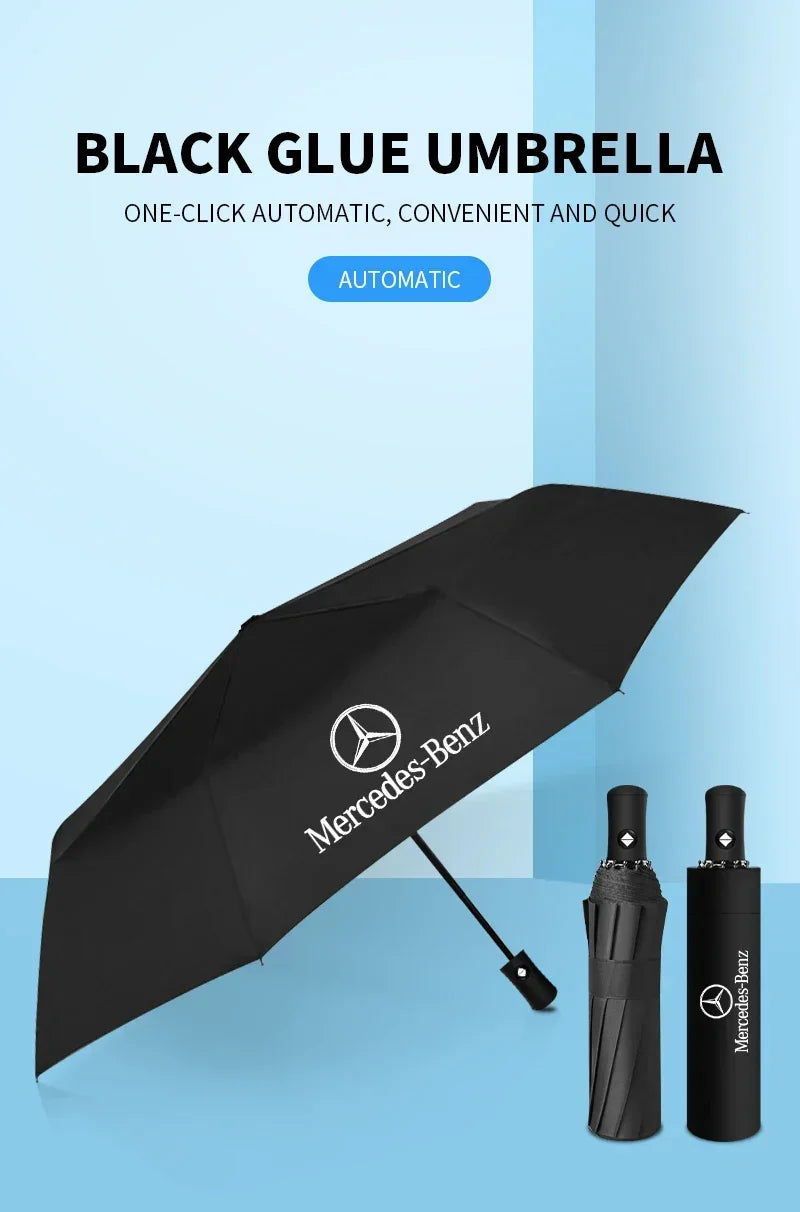 Faltbarer Auto-Sonnenschutz-Regenschirm für Mercedes-Benz – winddicht & wasserdicht